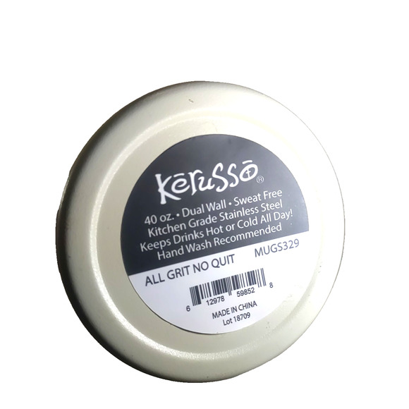 Kerusso 40 Ounce Travel Mugs Stainless Steel Lot Of 3 Blue Tan Gray Religious - Picture 10 of 10